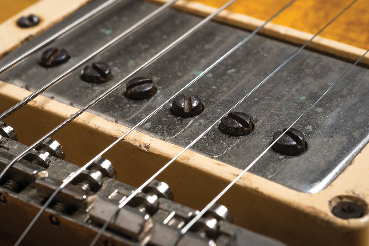 PAF-Tonabnehmer auf einem Gibson Les Paul.