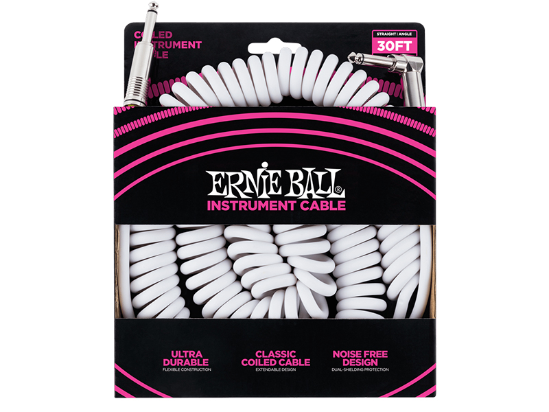 Coiled instrument cable Ernie Ball