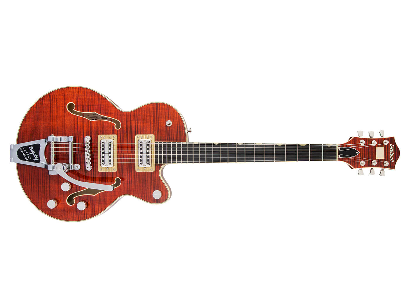 The Gretsch G6659TFM Players Edition Broadkaster Jr. Center Block in Bourbon Stain