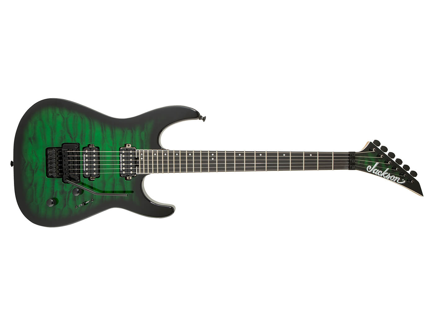 The Pro Series Dinky DK2Q in Transparent Green Burst