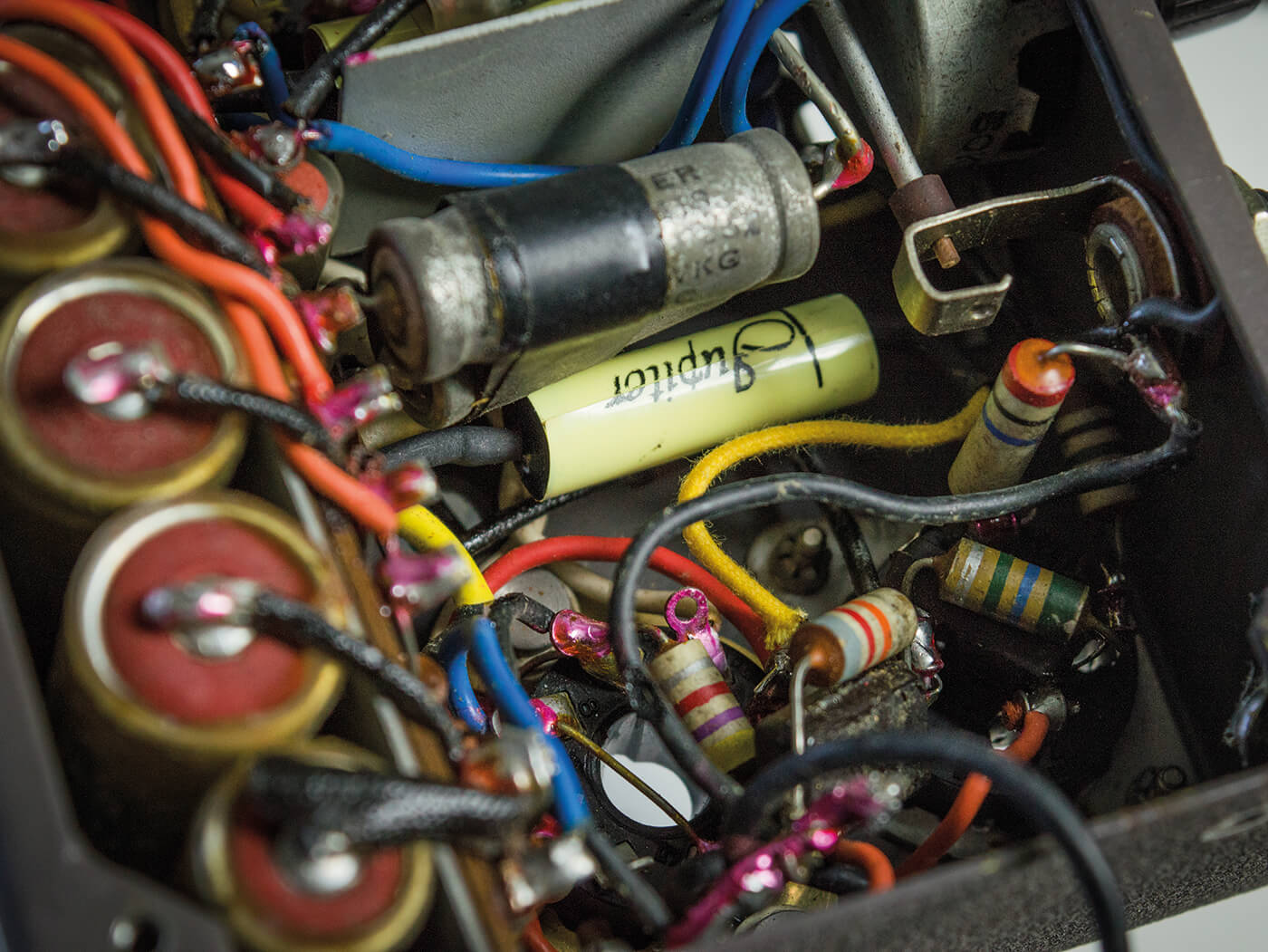 DIY Bell & Howell Filmosound Amp Jupiter preamp capacitor