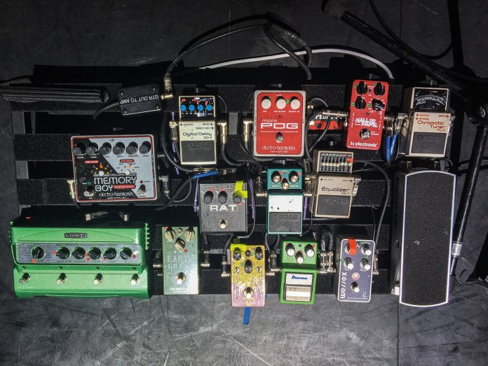 Aaron Dessner of The National pedalboard