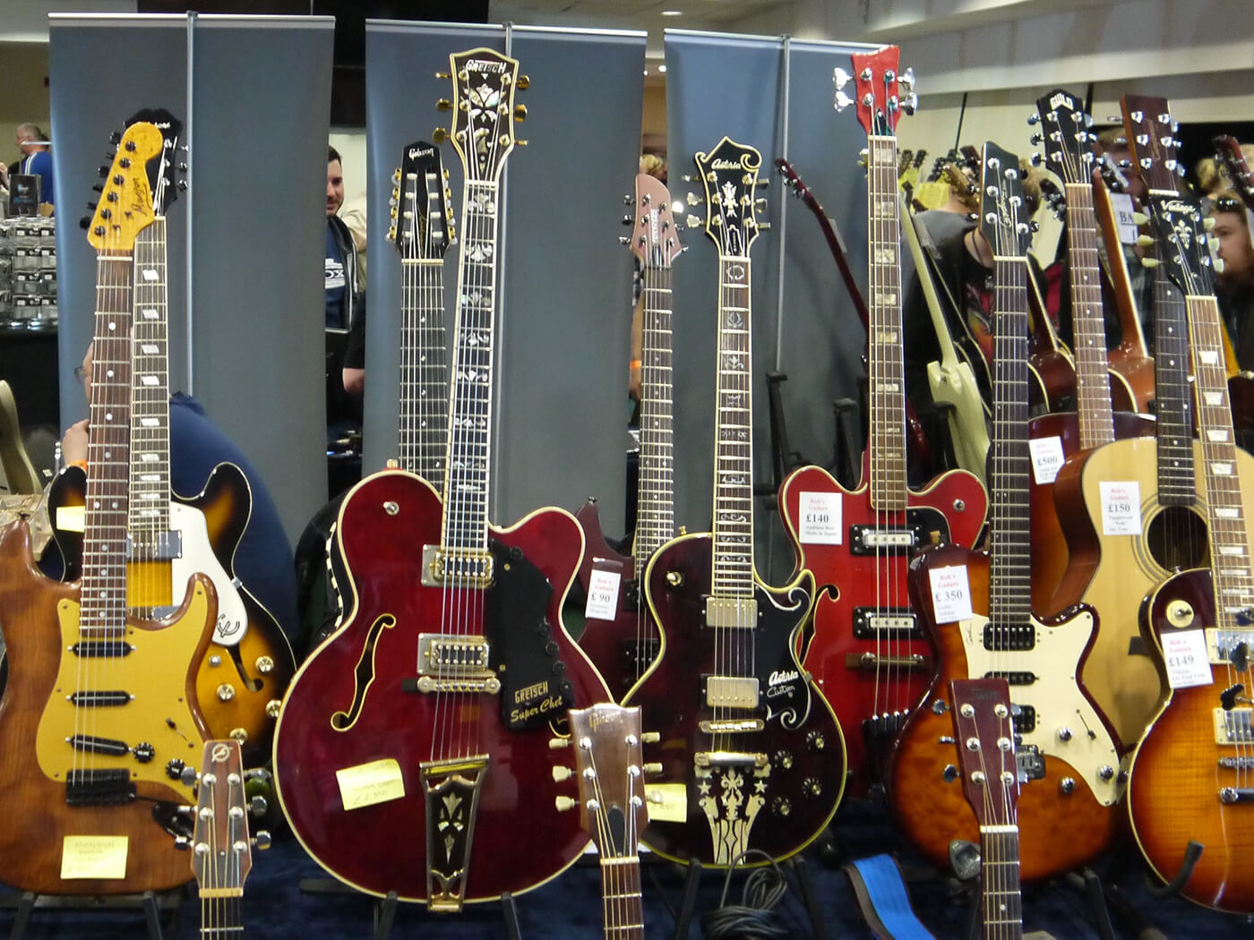 north west guitar show display