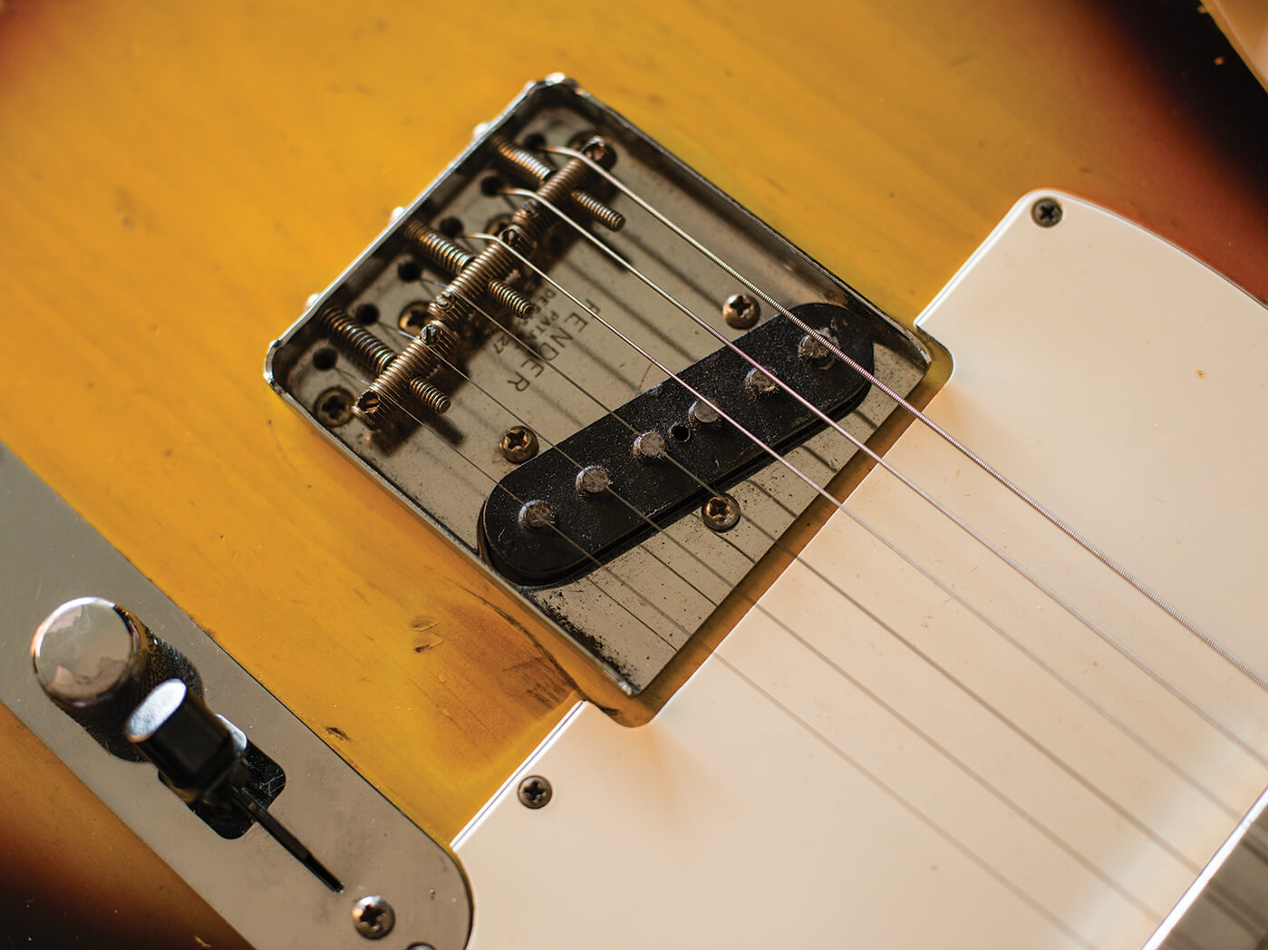 -style Bottom-Loading Chrome Electric Guitar Bridge Plate for Humbucker Pickups tm Telecaster 