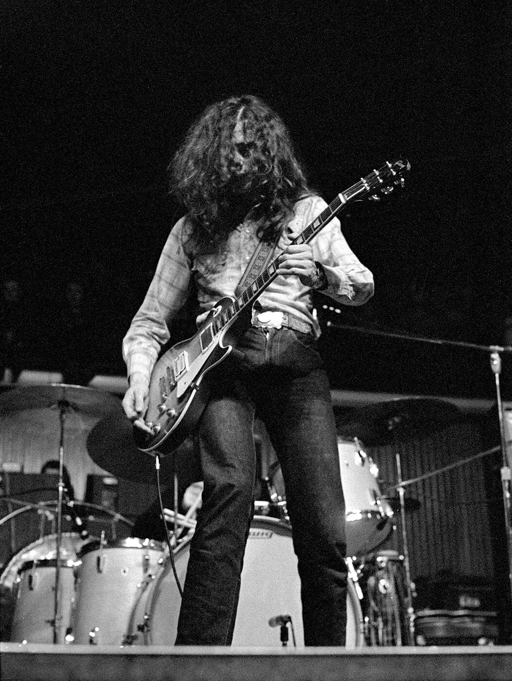 LED ZEPPELIN JIMMY PAGE GIBSON SG GUITAR WWII GERMAN CAP CONCERT PHOTO POSTER 