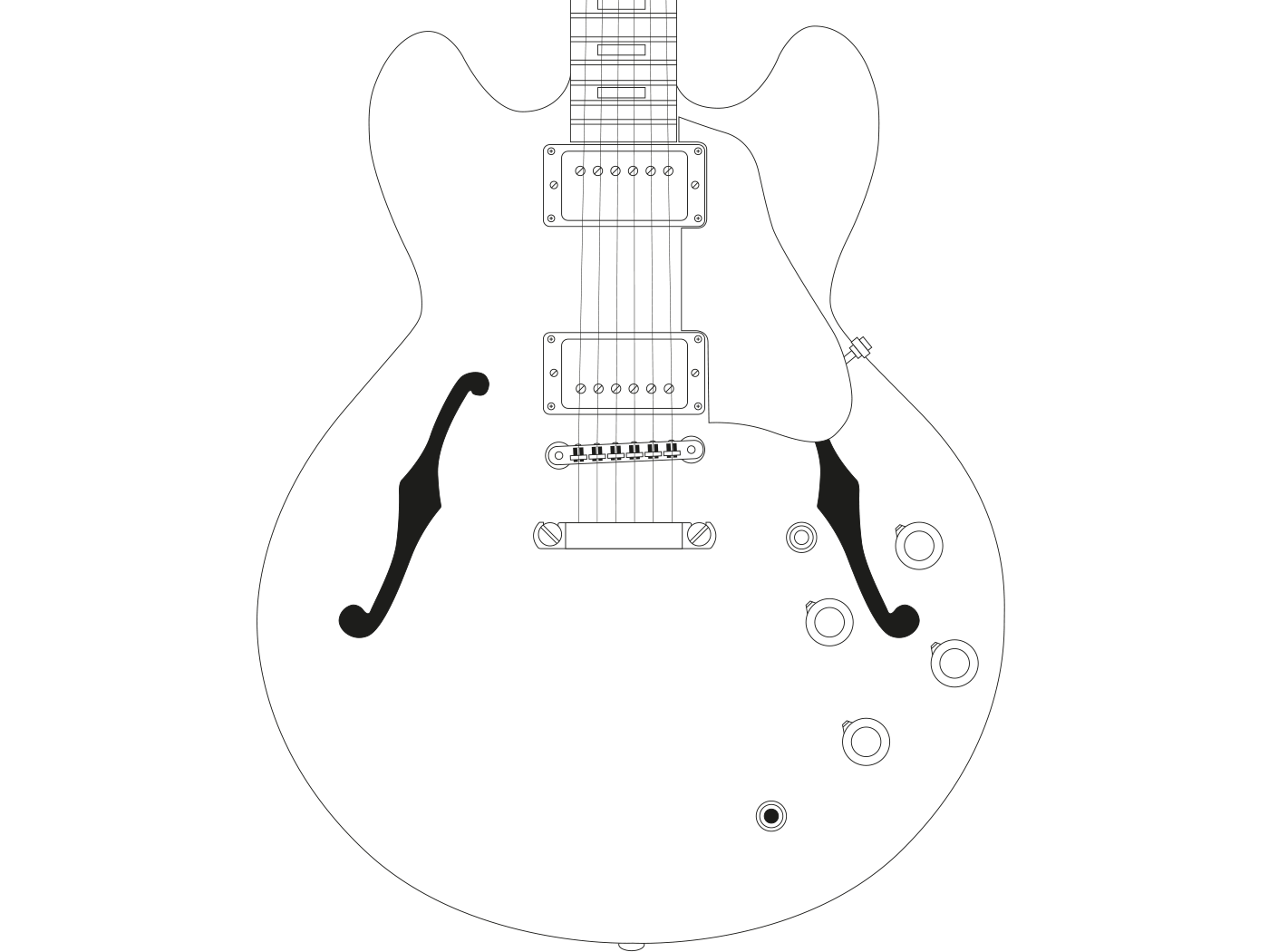 gibson es-335 outline