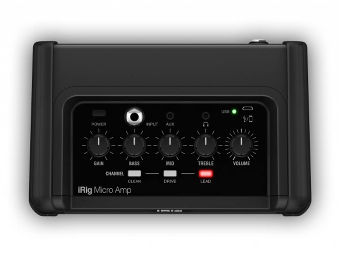 IK Multimedia iRig Micro Amp top controls