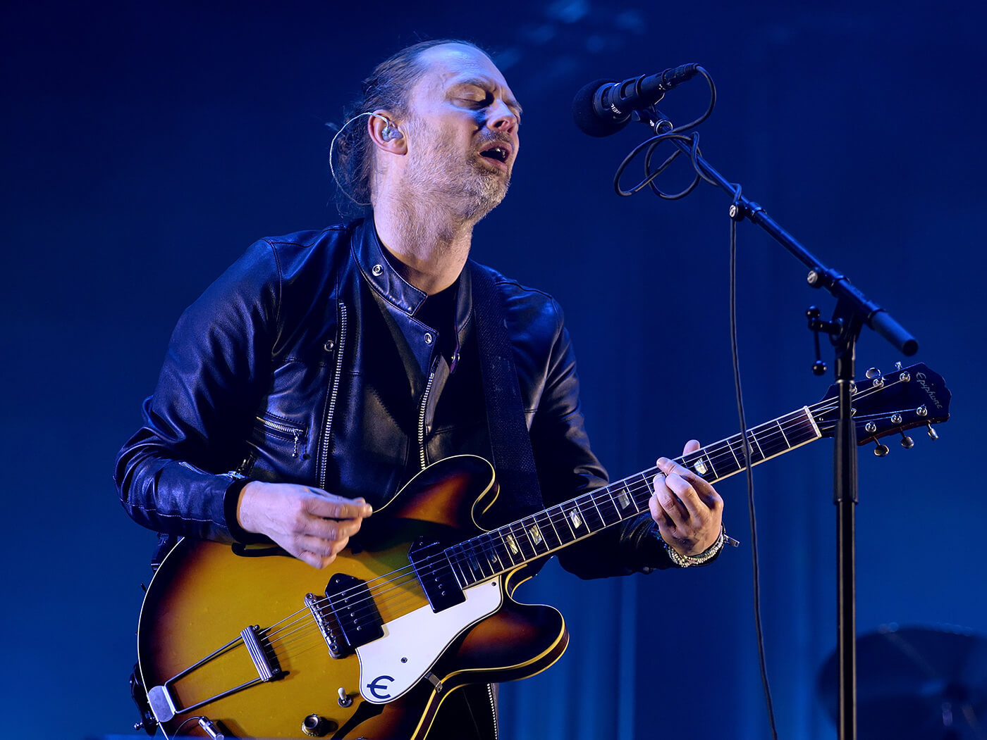 Radiohead Thom Yorke performing live