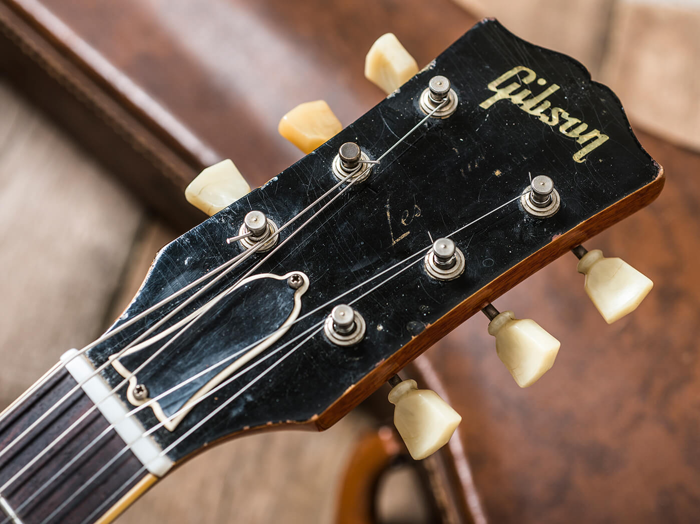 Gary Richrath 1959 Gibson Les Paul full headstock