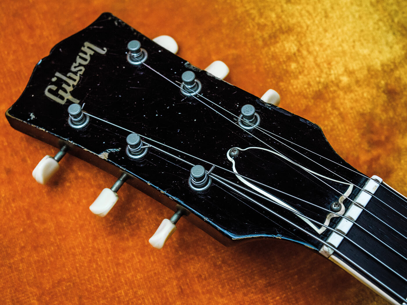 Gibson ES-330 restored headstock