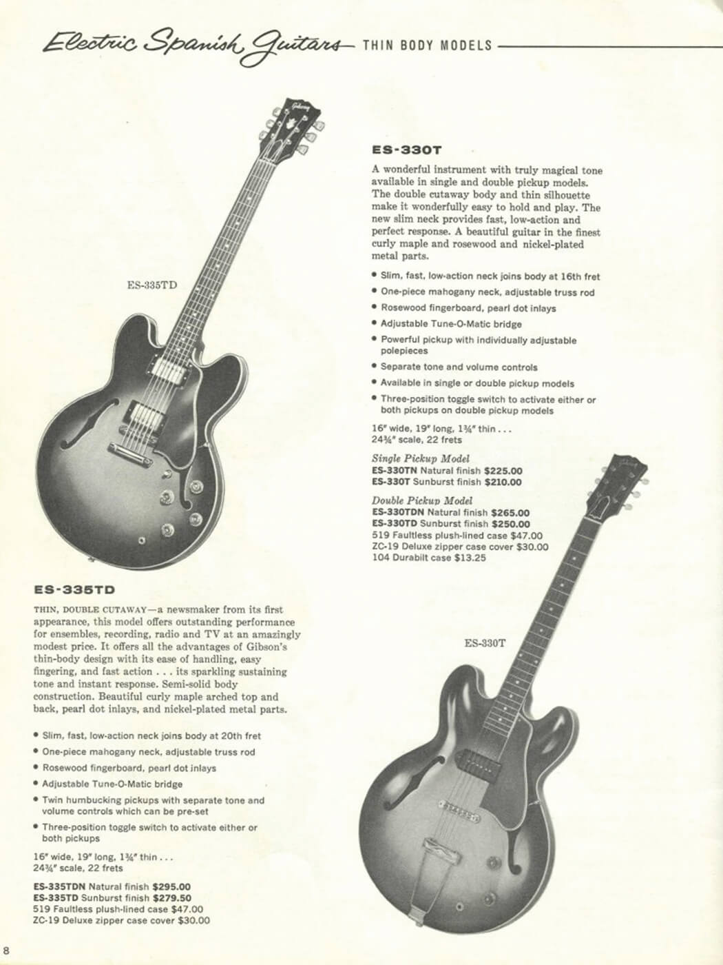 Gibson ES vintage catalogue 1