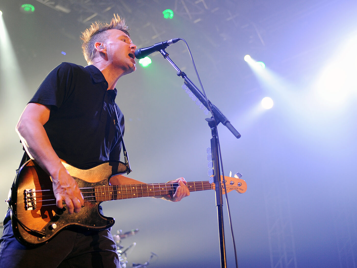 Mark Hoppus of Blink-182 on stage