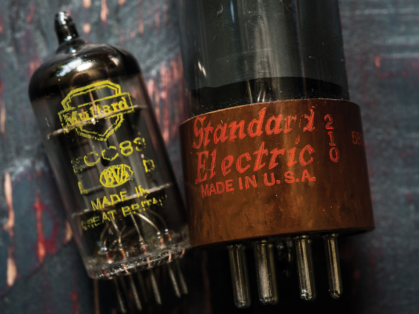 Vacuum tubes side by side