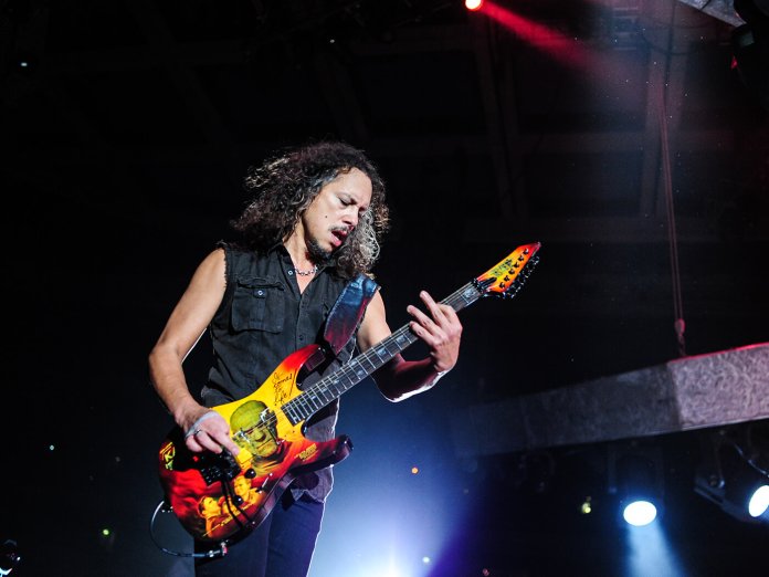 Kirk Hammett colourful guitar shutterstock