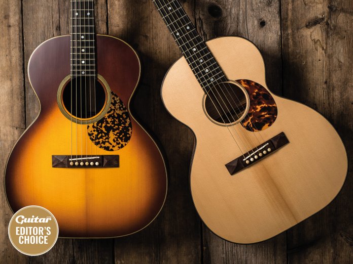 dearnaley natural and sunburst acoustic guitar