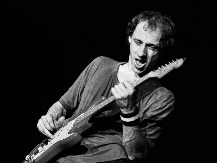 Young Mark Knopfler black and white