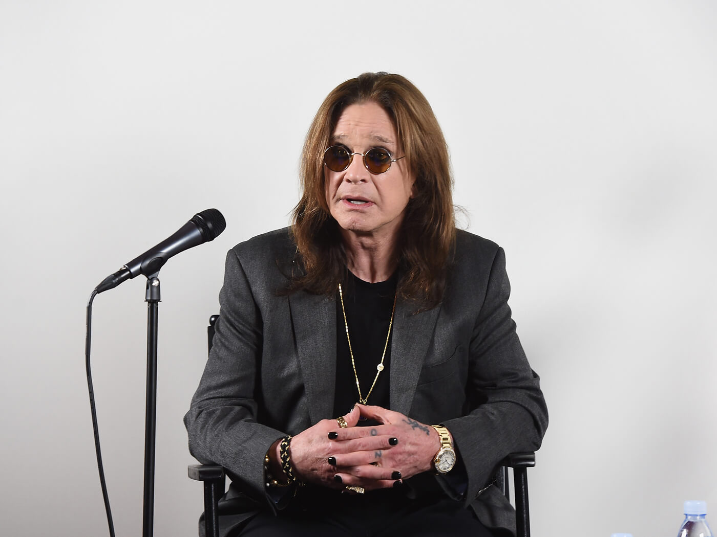 Ozzy Osbourne at a February 2018 press conference in his Los Angeles home