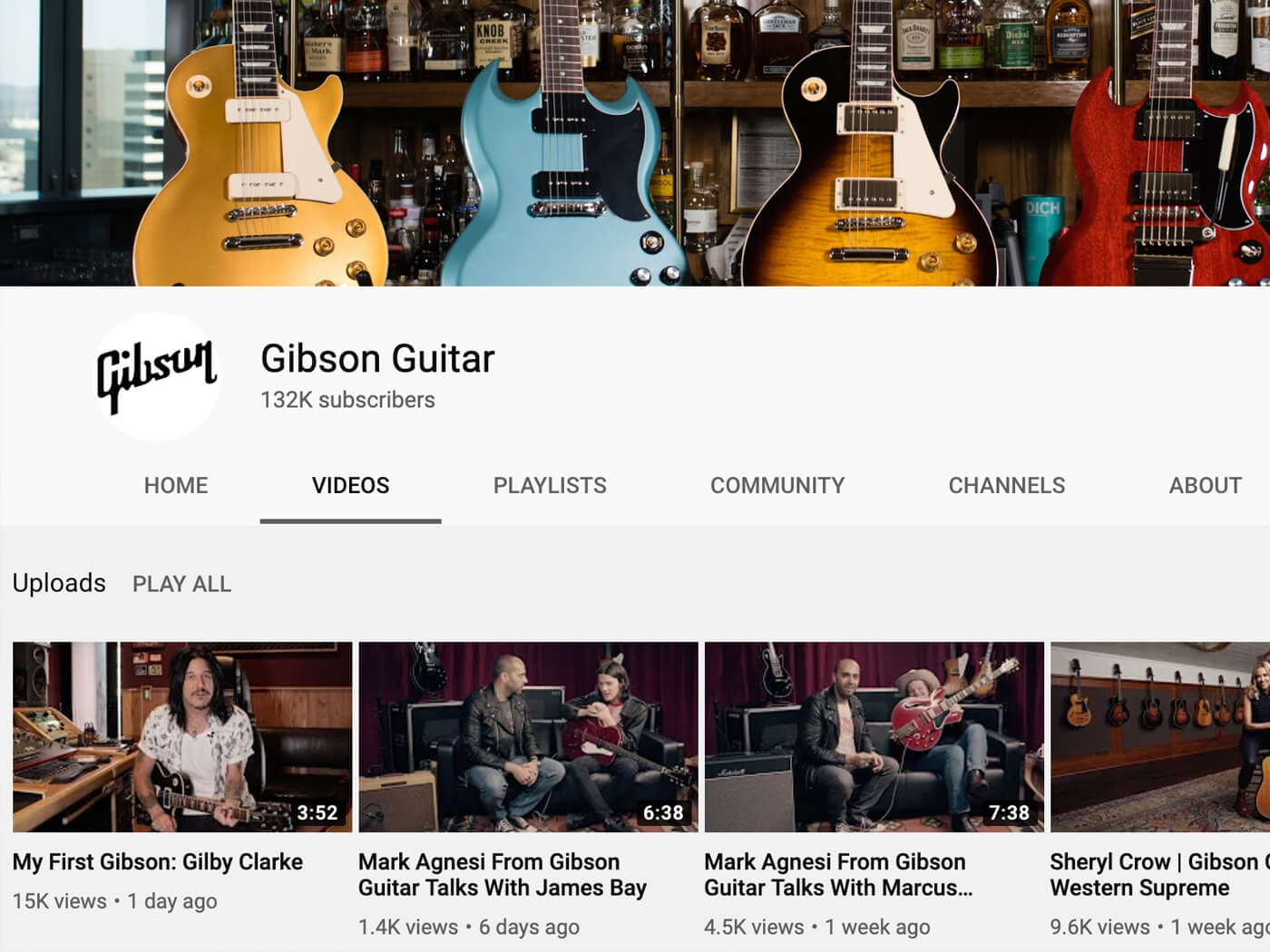 Gibson's youtube channel.