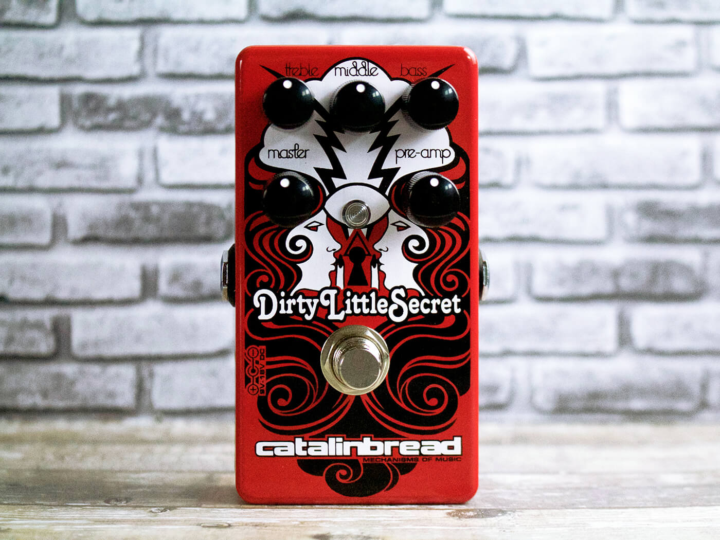 Catalinbread Dirty Little Secret Red plexi-style overdrive pedal.