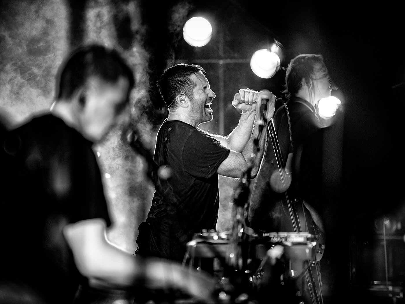Trent Reznor, Atticus Ross and Robin Finck of Nine Inch Nails.