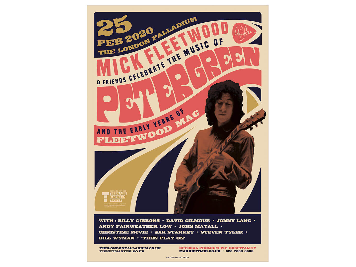 The Poster for the Peter Green tribute concert.