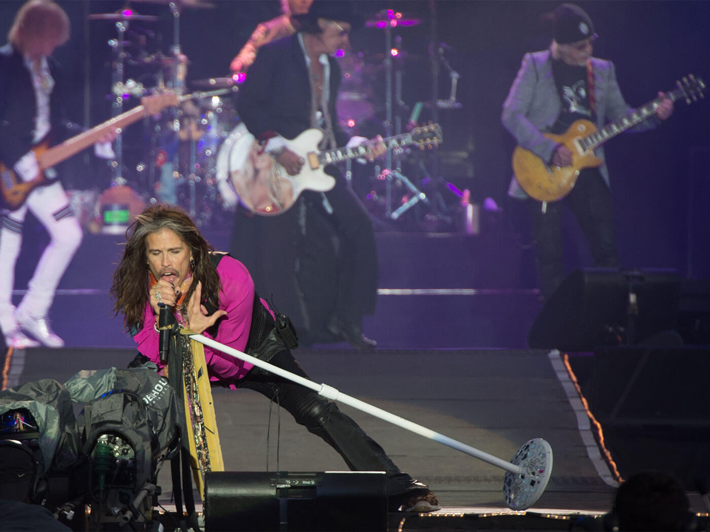 Aerosmith performing at Download 2017