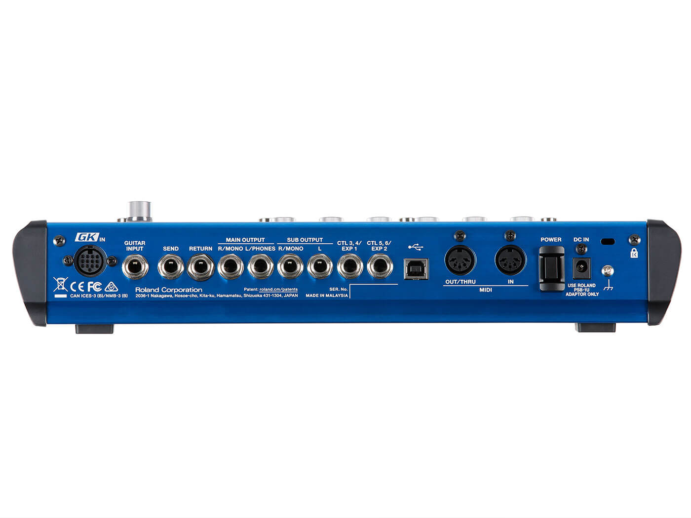 The SY-1000's extensive I/O panel.