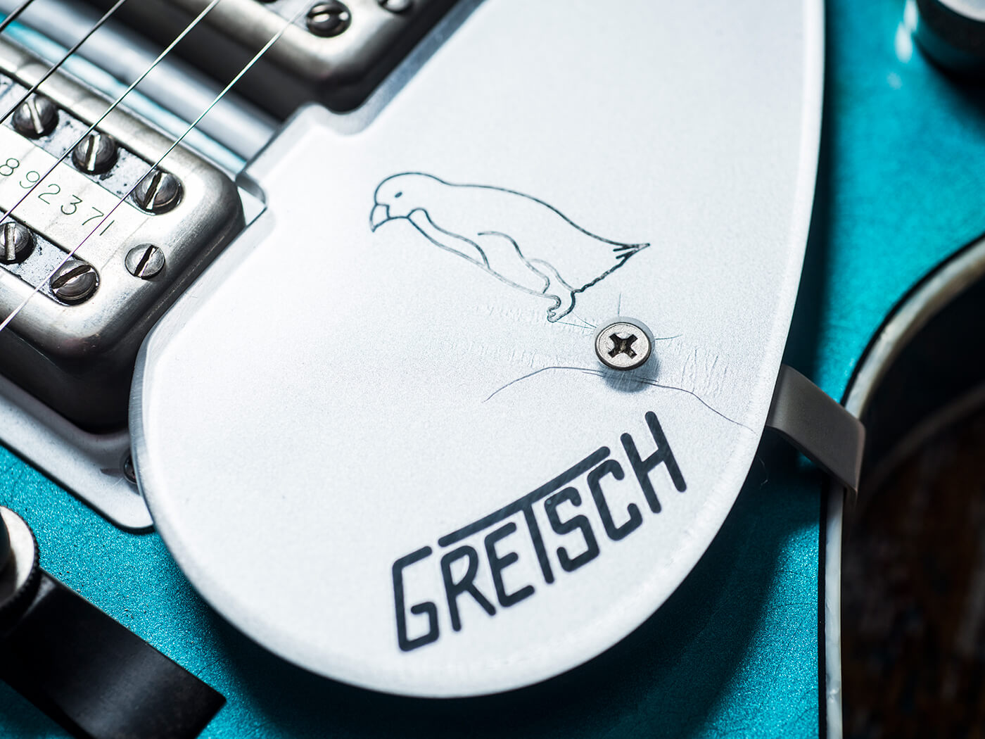 Scott Holiday's Gretsch Custom Shop Stephen Stern Masterbuilt Blue Penguin (Pickguard)