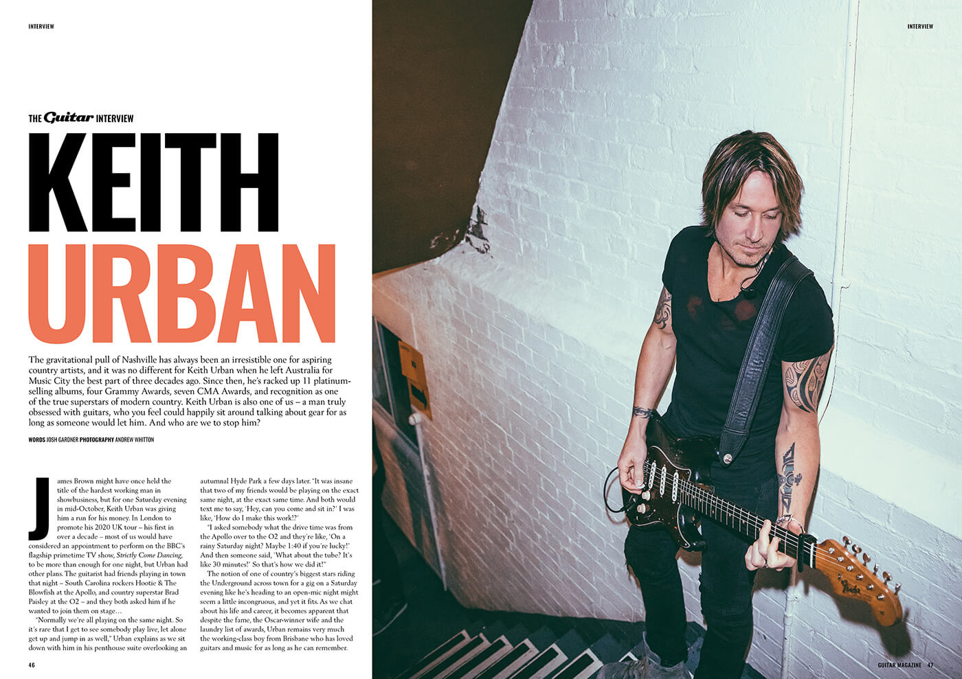 keith urban interview guitar