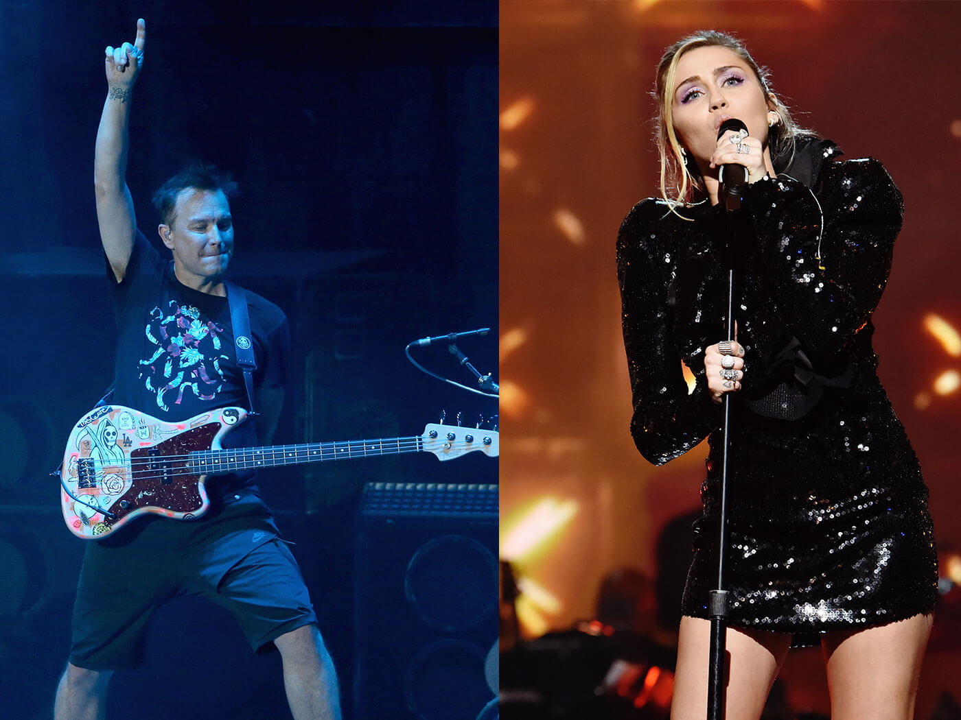 Blink 182's Mark Hoppus and Miley Cyrus