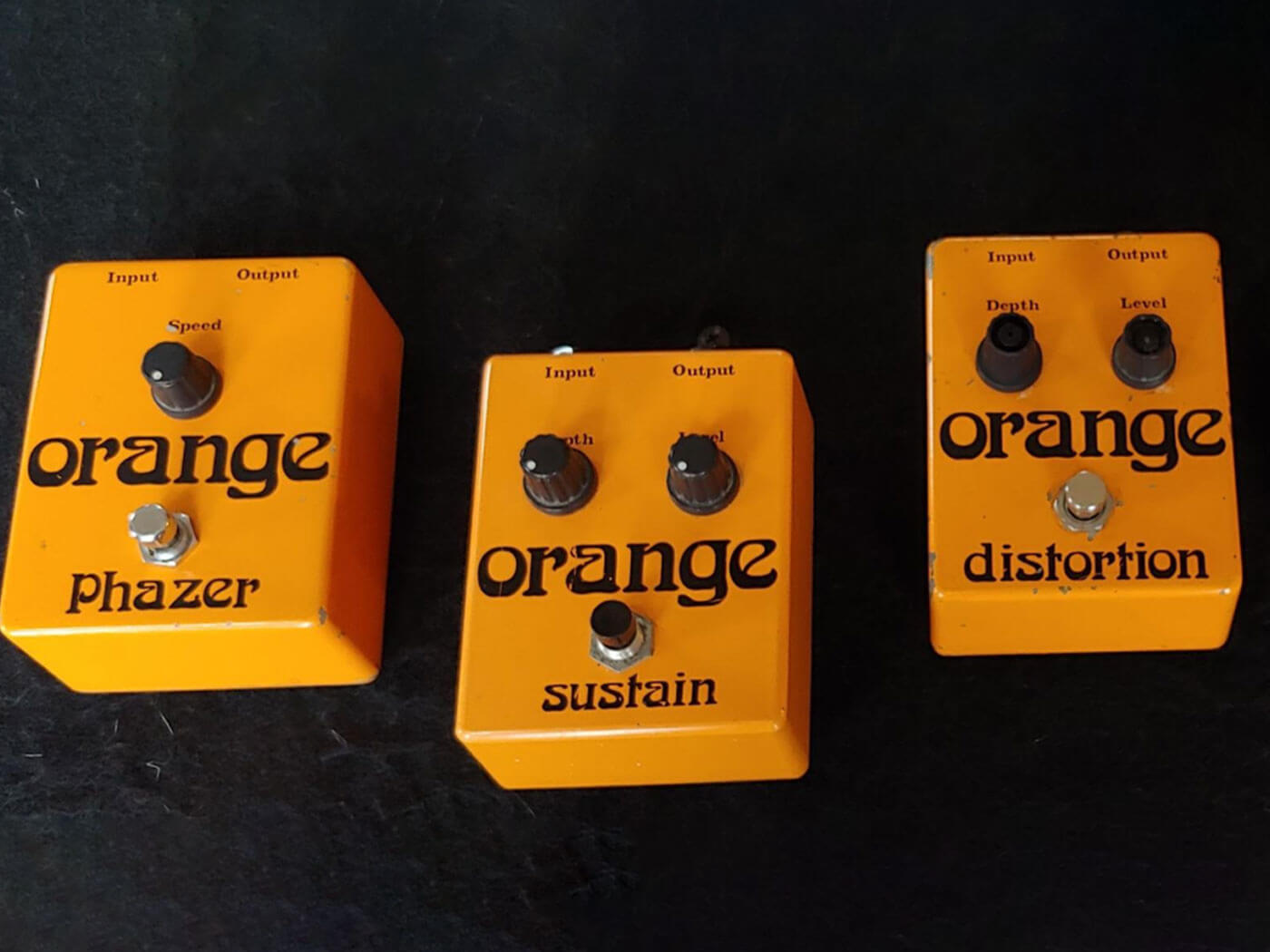 Three Orange pedals from the '70s