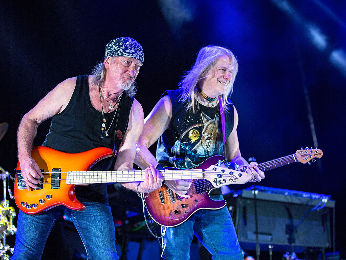Roger Glover and Steve Morse of Deep Purple. 