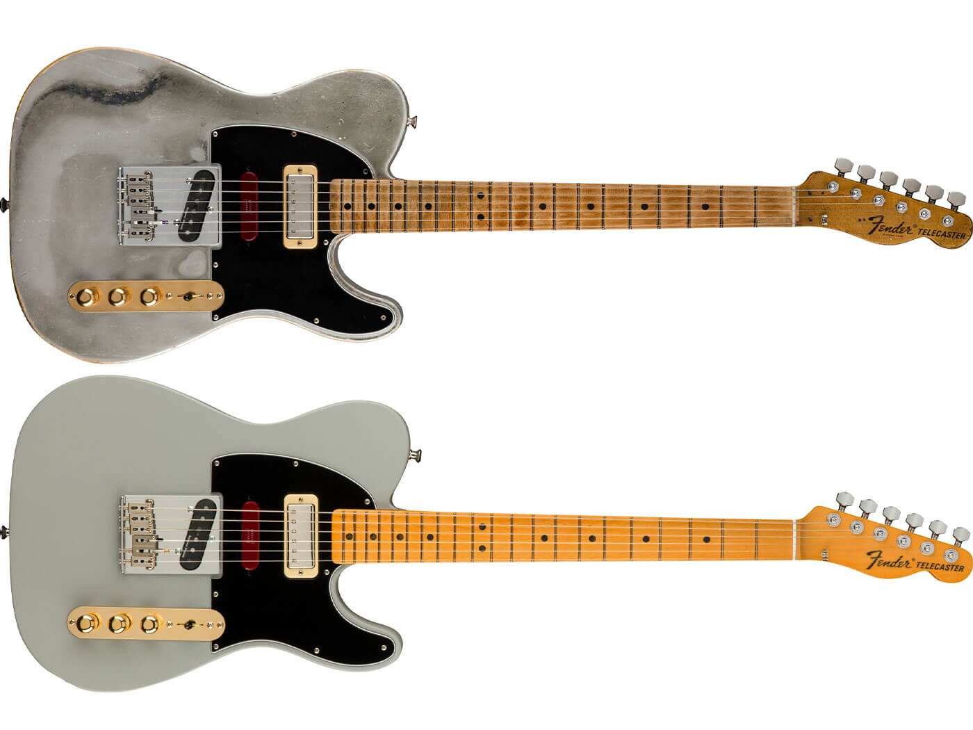 The Custom Shop (top) and production line Brent Mason Telecaster models.