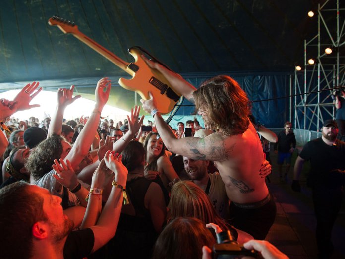 IDLES performing live
