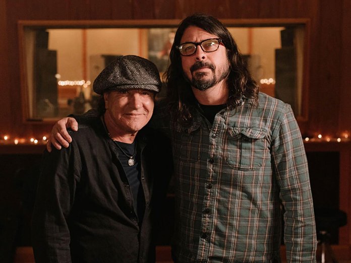 Dave Grohl and Brian Johnson