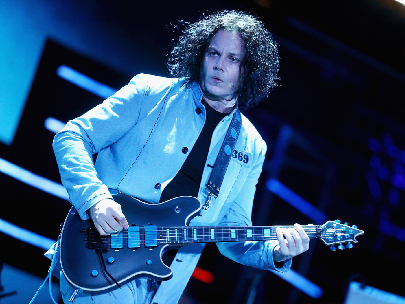 Jack White onstage with EVH guita
