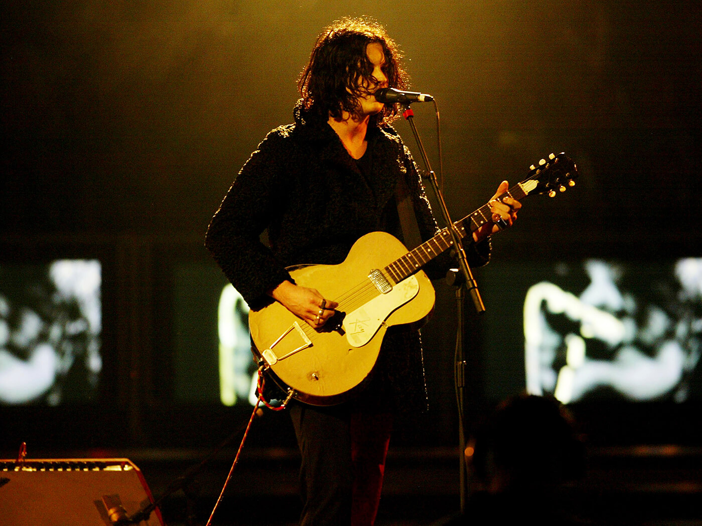 Jack White of The White Stripes performing in 2003 by Getty Images