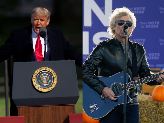 Donald Trump and Jon Bon Jovi