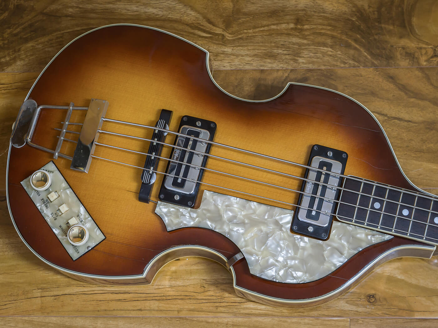 Hofner Silver Wilkinson Bass Vintage Open Tuning Pegs 2R2L For Hofner HCT Violin Bass 