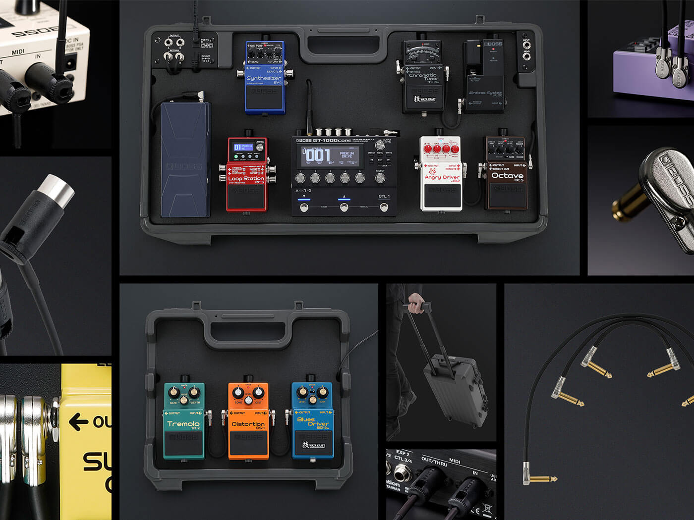 Boss' new pedalboard and pedalboard accessories