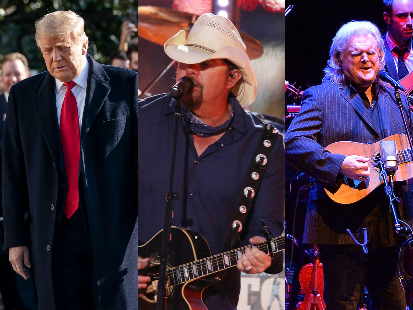 Donald Trump, Toby Keith and Ricky Skaggs