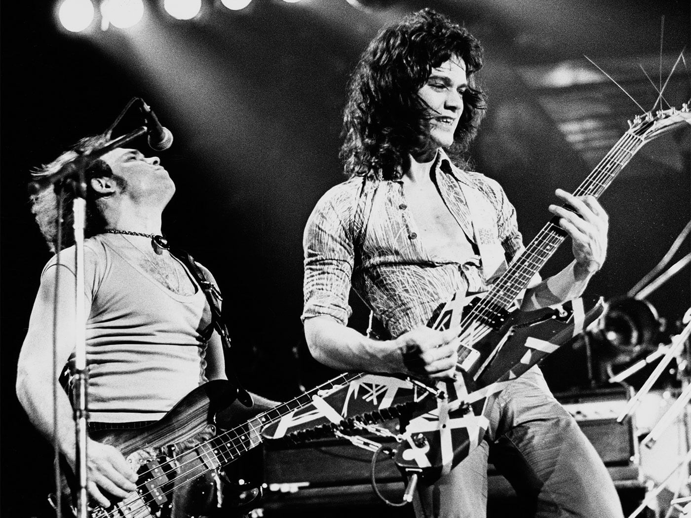 Michael Anthony and Eddie Van Halen