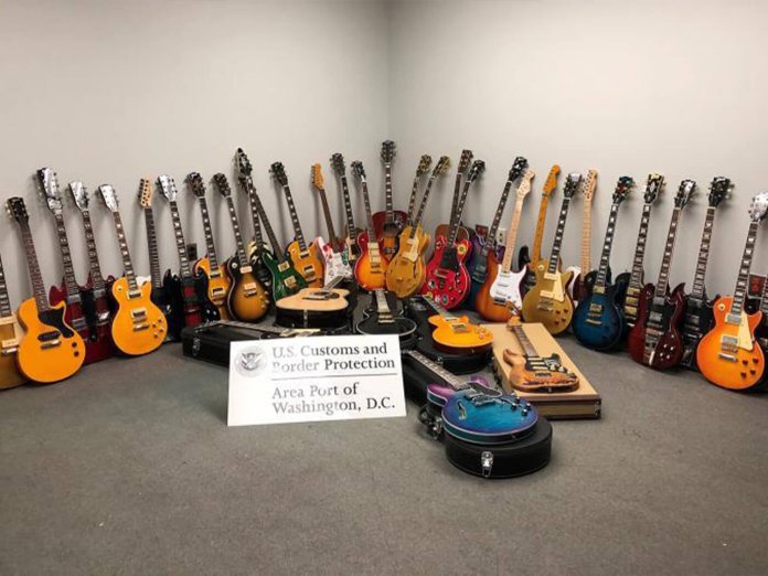 Counterfeit Guitars seized at Dulles Airport