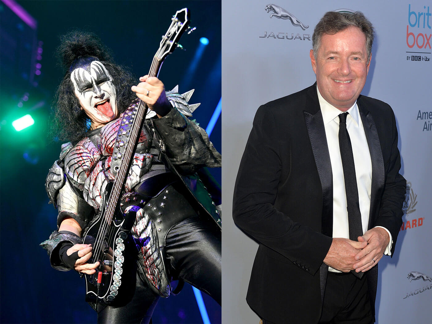 Gene Simmons (left) and Piers Morgan