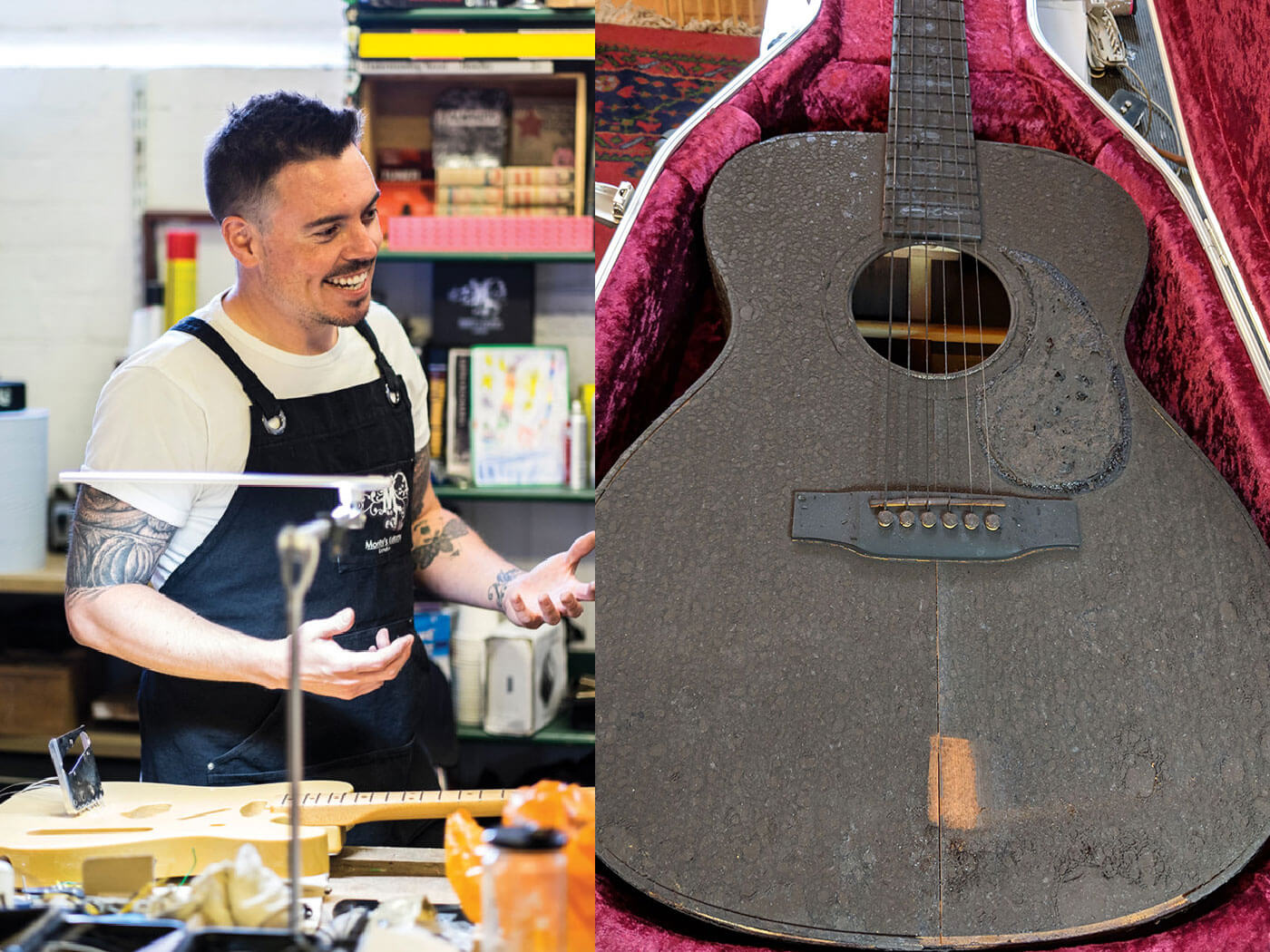 Still catch a cold Foundation It was like a burned match!” How a UK luthier brought Ed Sheeran's  fire-damaged guitar back to life | Guitar.com | All Things Guitar