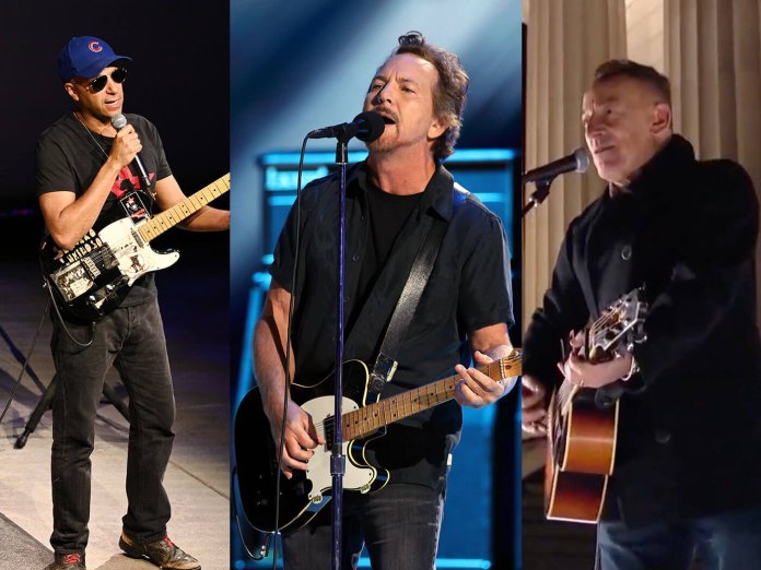 Tom Morello, Eddie Vedder, Bruce Springsteen
