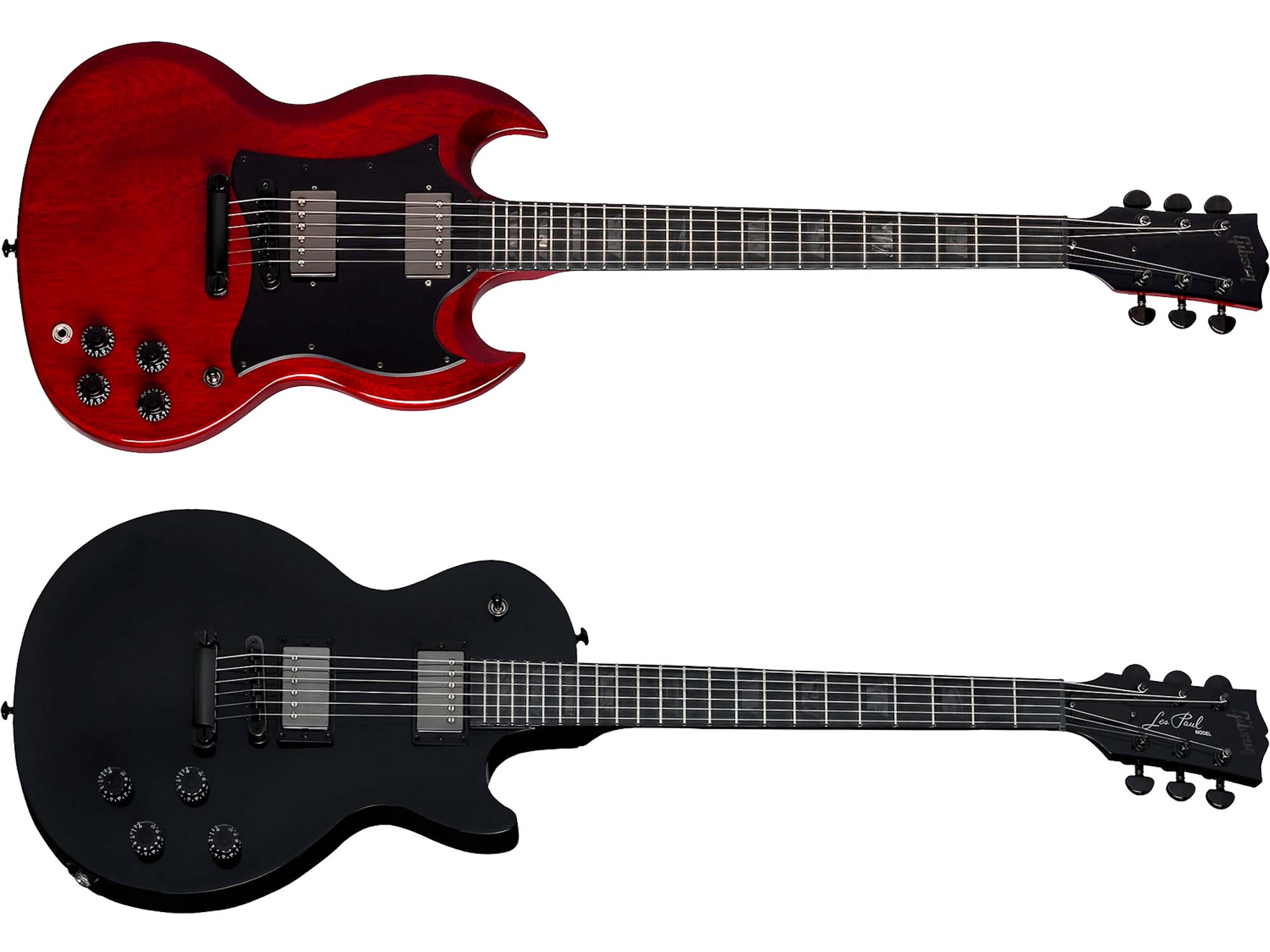 Gibson Dark Edition SG Standard and Les Paul Studio