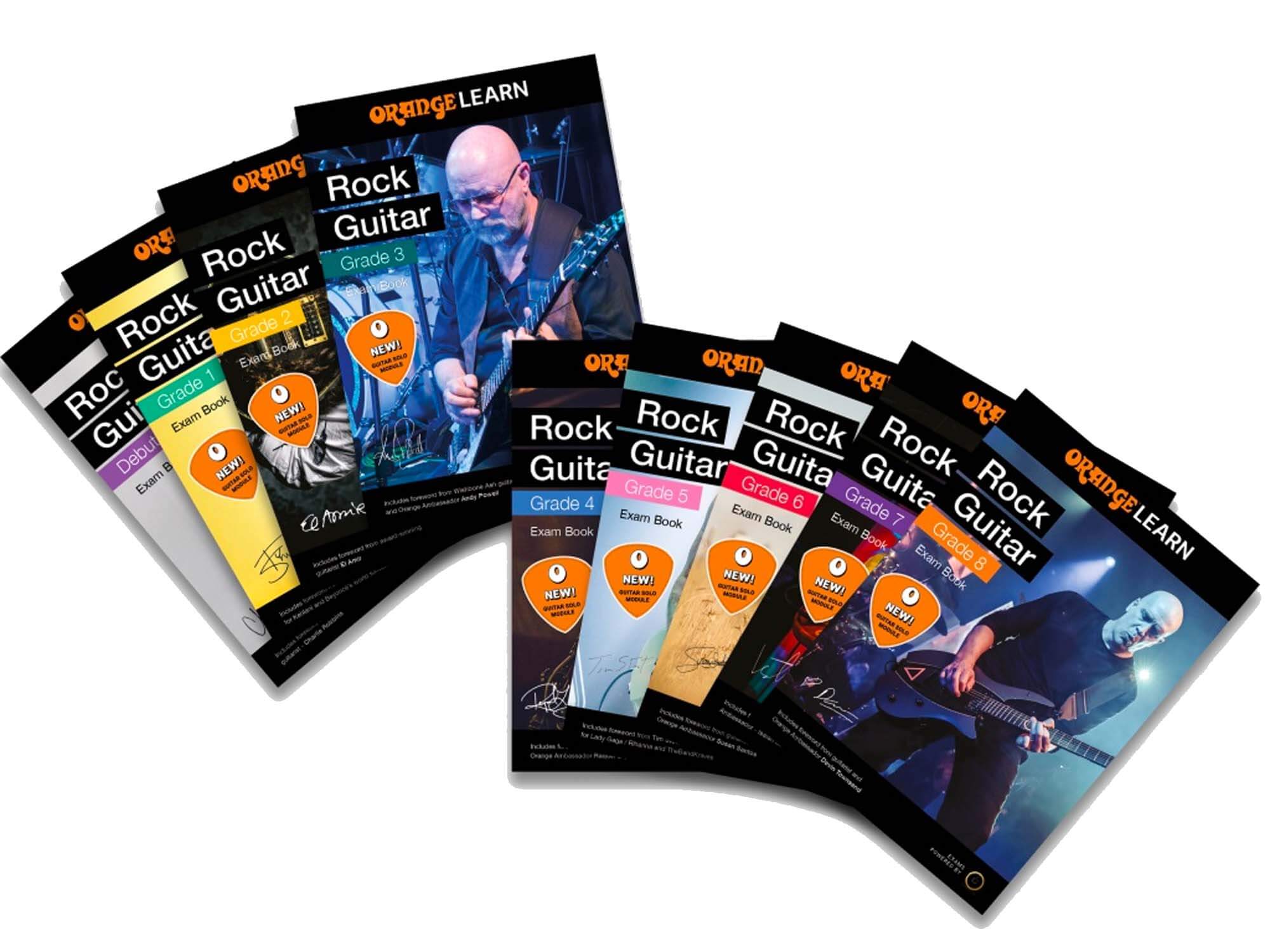 Orange Learn Rock Guitar Books