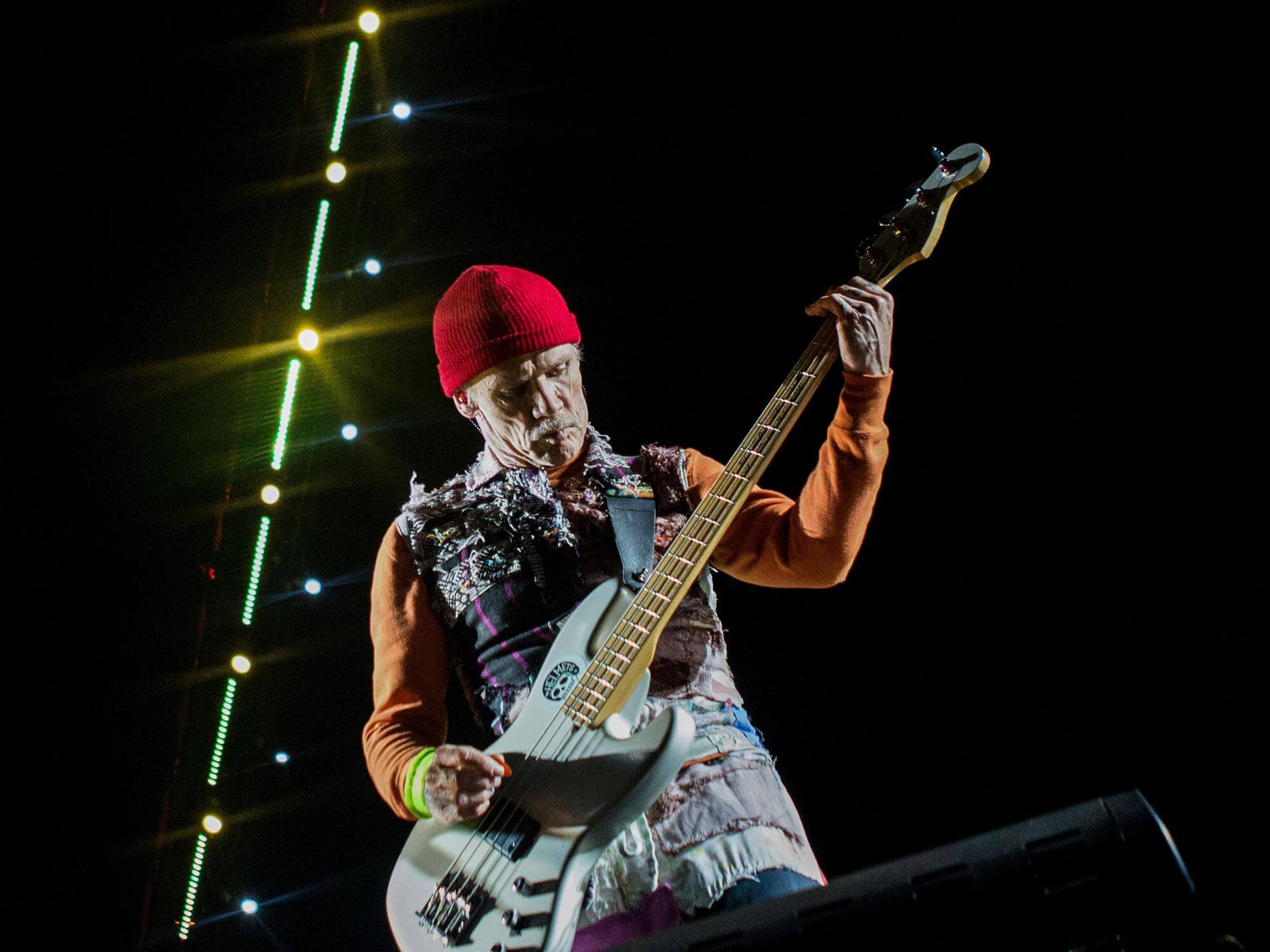 Red Hot Chili Peppers Flea Performing