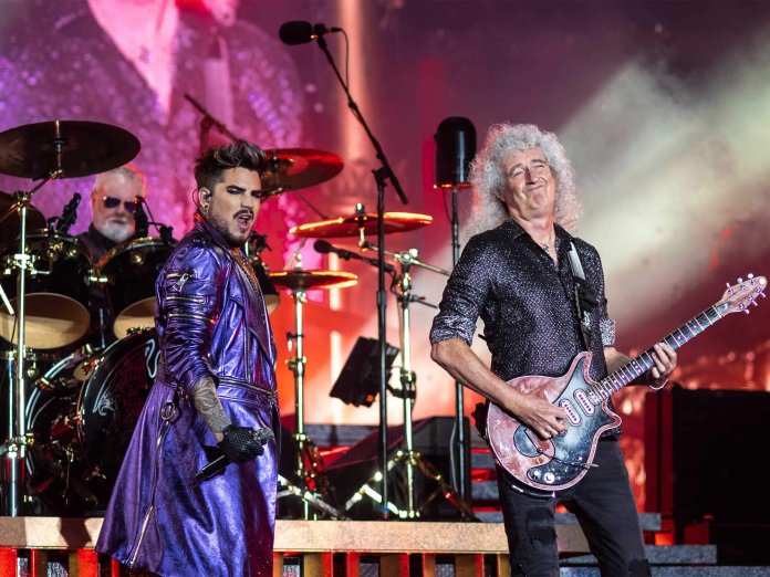 Roger Taylor, Adam Lambert and Brian May